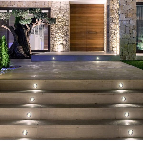 1w Mini led spot light underwater IP68 Outdoor Stairs led step light 42/52/62/75MM