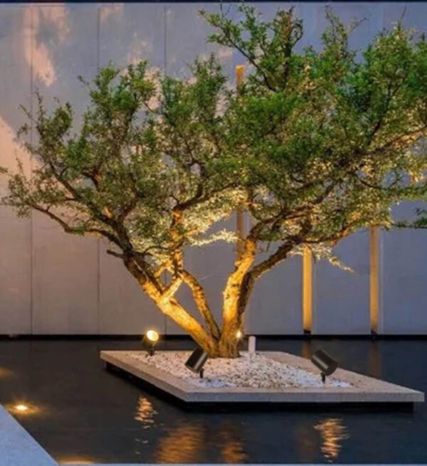 outdoor garden flood spotlight tree lighting