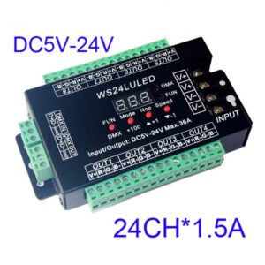 32 Channel 96A RGBW DMX 512 LED Decoder Controller LED Dimmer DC5-24V RGBW RGB LED light 72A DMX Decoder