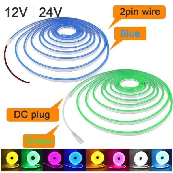 6x12mm mini pure silicone neon flex sign diy led neon flexible light strip DC12V