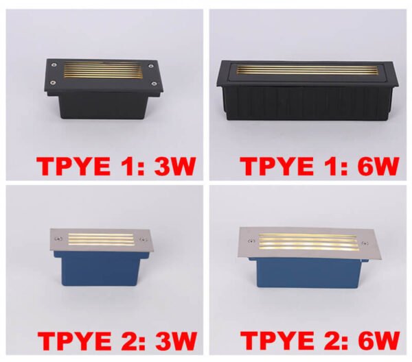 Led Step Lights LED Floor Light Stairs Step Lamp hotel Stair Light Wall Embedded Deck Footlights