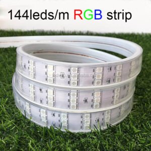 led strip 220V Flexible 5050 RGB led strip light IP66 waterproof for home decoration