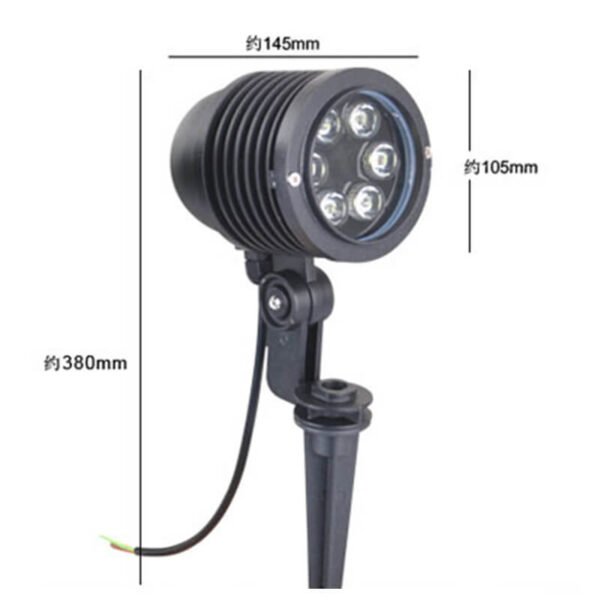 waterproof led garden light adjustable programable 6W ip66 led garden spike light AC85-265V