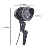 waterproof led garden light adjustable programable 6W ip66 led garden spike light AC85-265V