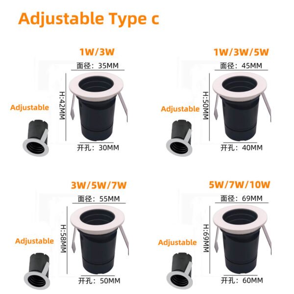 Mini Spot Light 6w Cut off 50mm Cabinet High Quality Cob Downlight Led Aluminum Recessed Spotlight