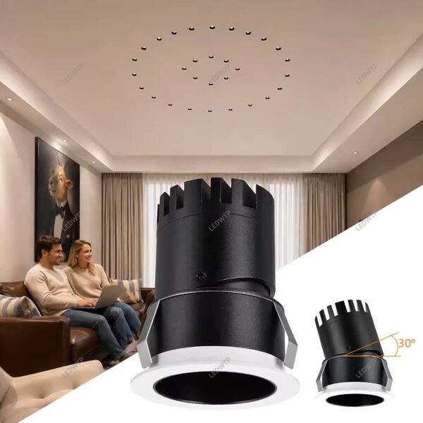 30MM LED Spot Light: Glare-Free Mini Wardrobe, Wine Cabinet, and Cabinet Light with Slim-Profile COB Spotlights