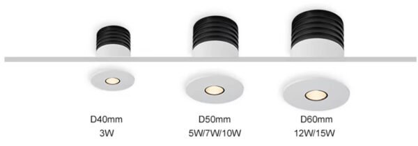 Mini COB LED Downlight Aluminum Anti-Glare 5W 7W 9W 12W Mini Downlight Trimless Indoor Small LED Spotlight