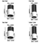 Full-angle Lens Spot Lights 3-15W High CRI 98 Modern Design Anti-Glare Aluminum for Home Office Spotlight Led