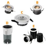 Modern Indoor Commercial Aluminum Anti-Glare LED Spot Lighting Recessed Downlight 5W 7W Spotlight