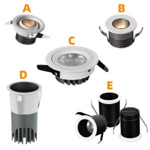 Modern Indoor Commercial Aluminum Anti-Glare LED Spot Lighting Recessed Downlight 5W 7W Spotlight