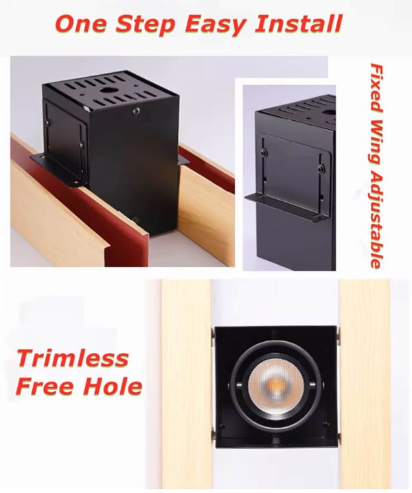 LED Light square Mounted Grille Spotlight Cob Ceiling Light Downlights