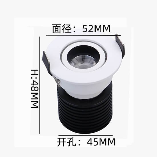 Mini Down Light Adjustable Ceiling Light Cutout 32mm Recessed Spotlight Jewelry Display Cabinets Home Decoration Lamp