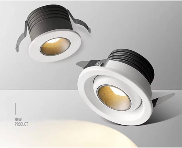 Mini Recessed Led Down Lights 3W Mini Cob Spotlight Indoor Been Angle 24 Degree Recessed LED Downlight for Jewelry Display